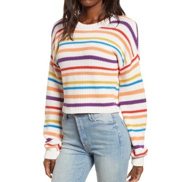 BP Rainbow Stripe Knit Sweater - Picture 1 of 4